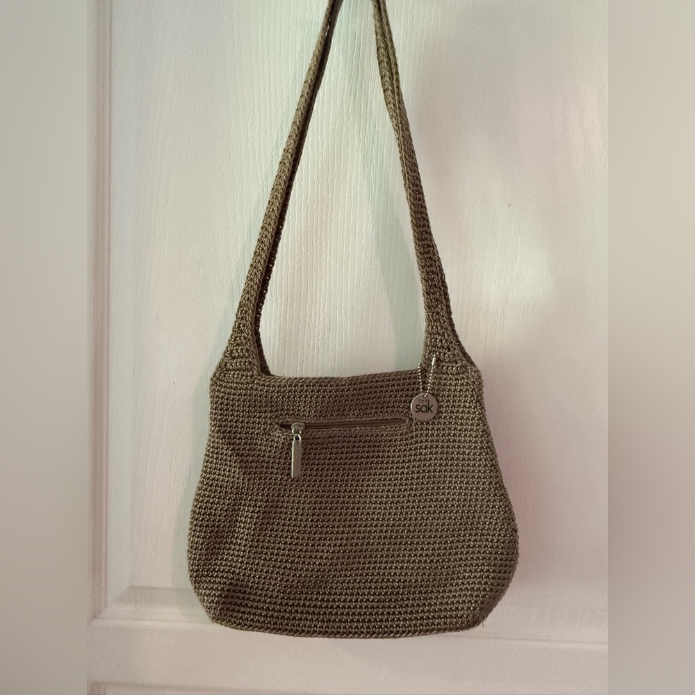 The Sak | Khaki Crochet Shoulder Bag
